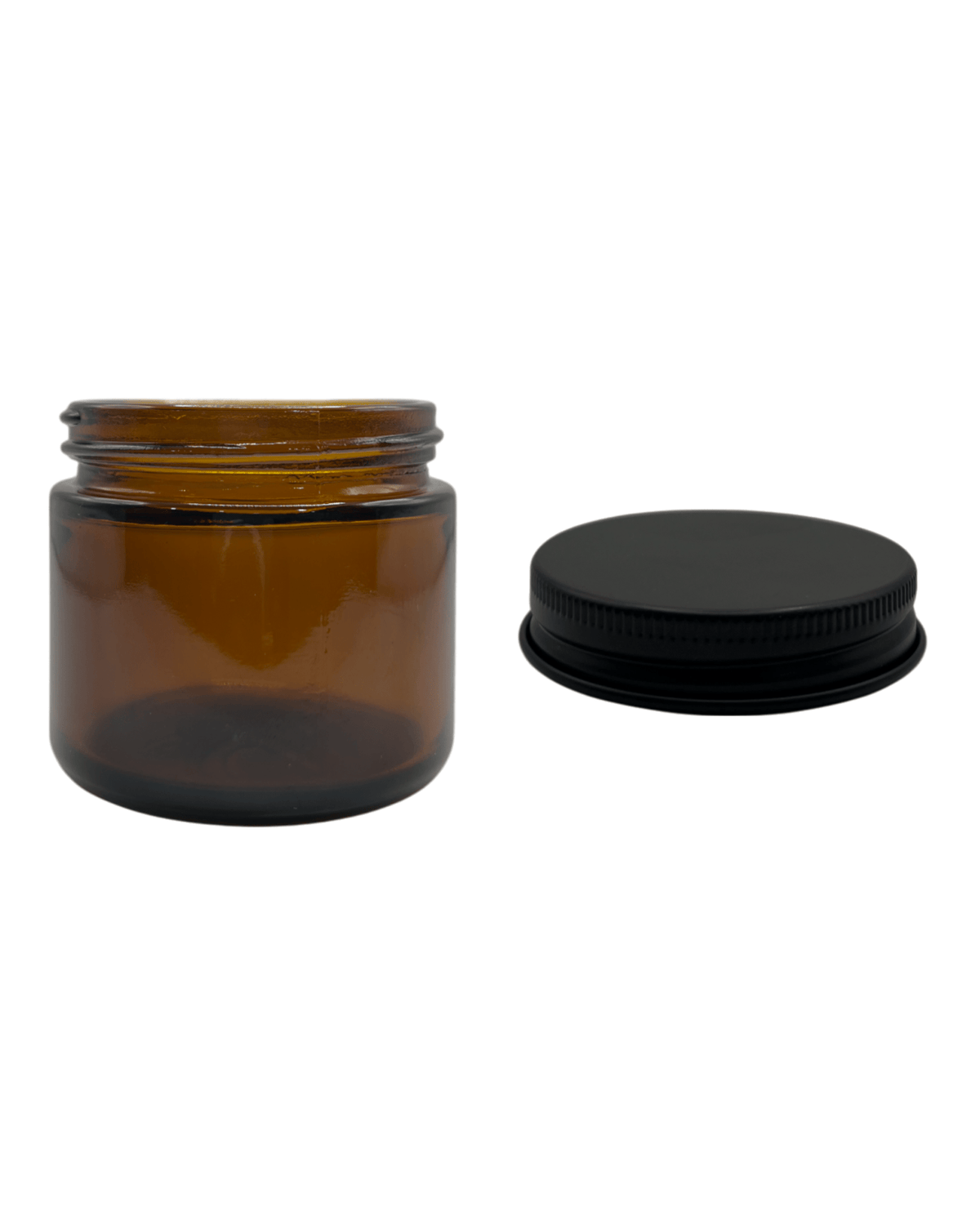 60ml Amber Jar and Black Aluminium cap