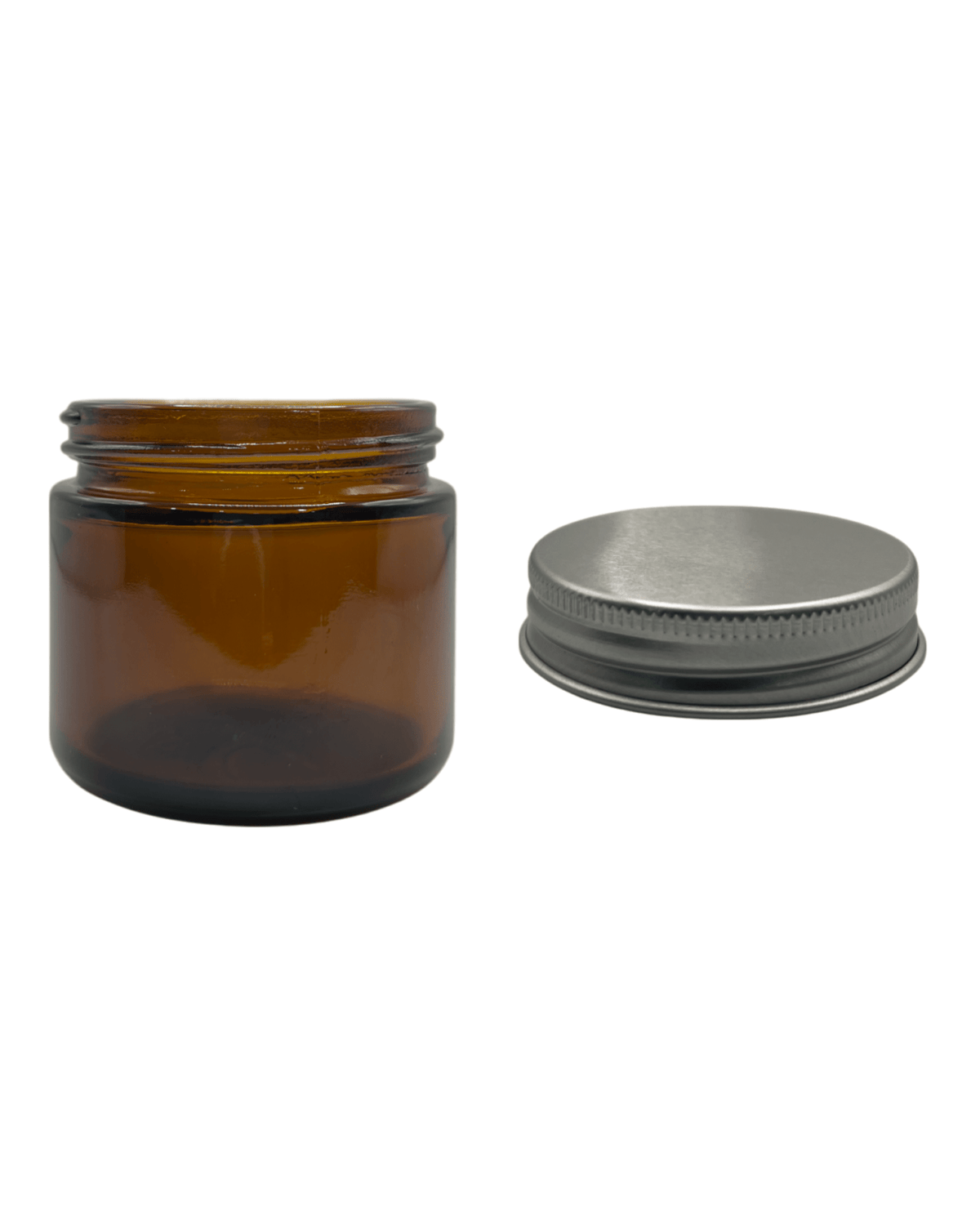 60ml Amber Jar and Silver Aluminium cap