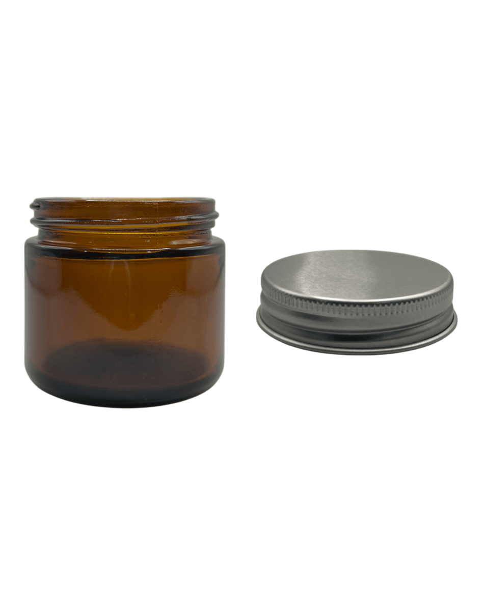 60ml Amber Jar and Silver Aluminium cap